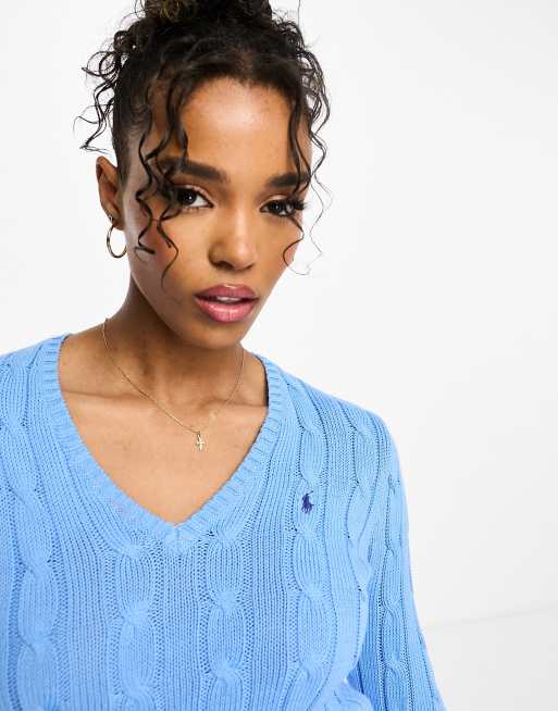 V Neck Sweater Ralph Lauren Roze Trui Ralph Lauren Trui Roze