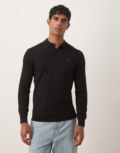 Polo Ralph Lauren - Gebreide trui van merinowol met icoonlogo in zwart - view 1