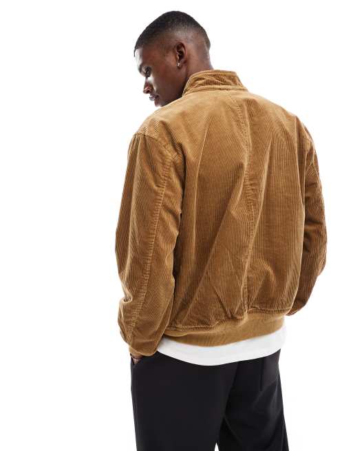 Polo Ralph Lauren – Gefütterte Harrington-Jacke aus Cord in Hellbraun mit Markenlogo, 4 von 4
