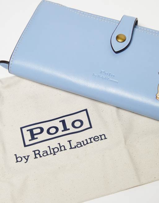 Polo Ralph Lauren – Geldbörse in Hellblau mit Bärenlogo, 4 von 4