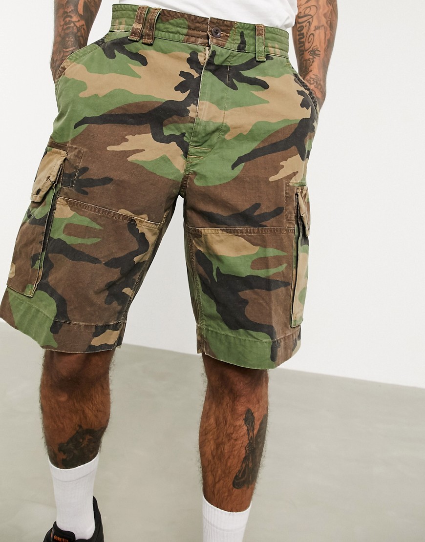 Polo Ralph Lauren Gellar camo print cargo shorts relaxed fit in surplus camo-Green