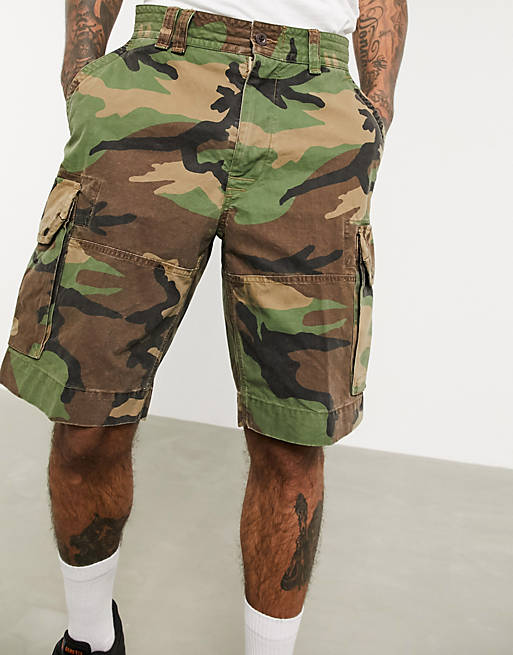 Polo Ralph Lauren Gellar camo print cargo shorts relaxed fit in surplus camo