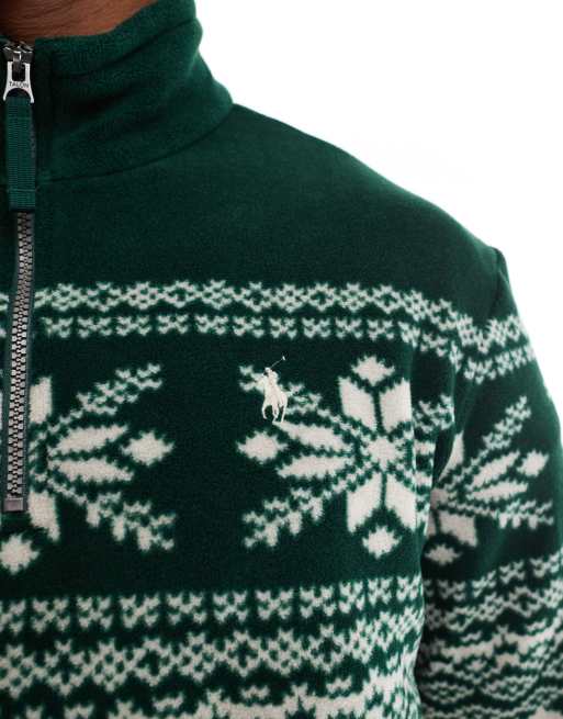 Polo ralph lauren polar fleece half zip sweat sale