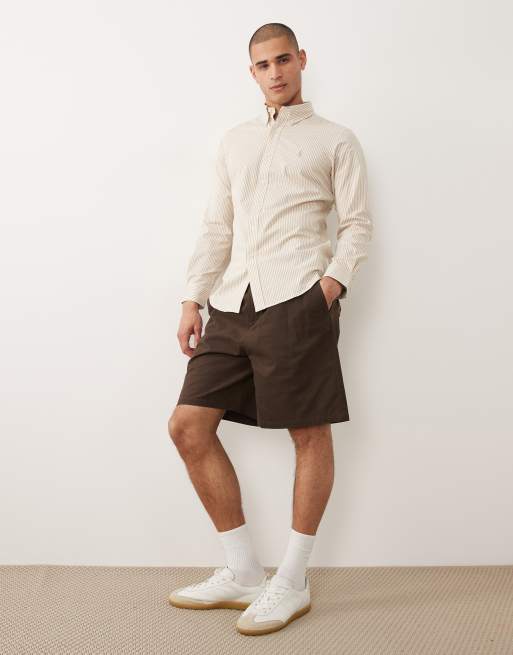 Polo Ralph Lauren - Gestreeot overhemd met icoonlogo in beige, 2 van 5