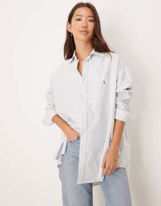 Polo Ralph Lauren - Gestreept overhemd in blauw en wit