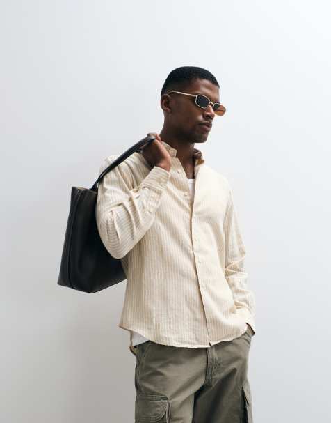 Polo Ralph Lauren - Gestreept overhemd met lange mouwen en knoopsluiting in beige - view 1