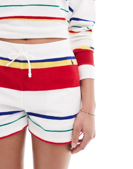 Polo Ralph Lauren – Gestreifte Jersey-Shorts mit Logo, 5 von 5