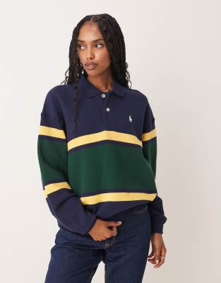 Polo Ralph Lauren - Gestreiftes Rugby-Hemd in Marineblau