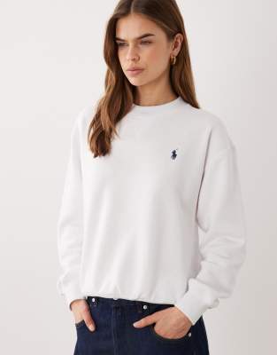 Polo Ralph Lauren - Gestricktes Sweatshirt in Weiß mit Markenlogo