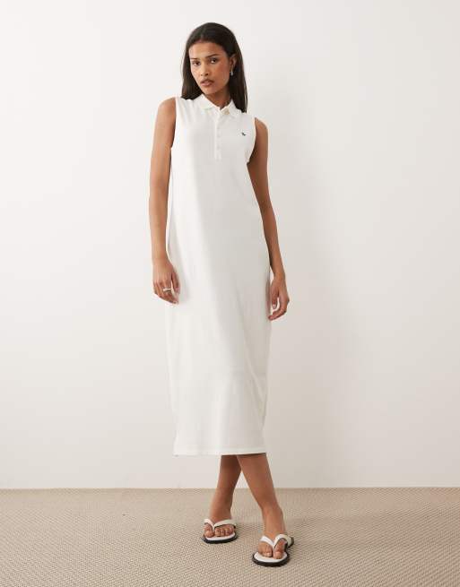 Polo Ralph Lauren – Gestricktes Tageskleid in Weiß