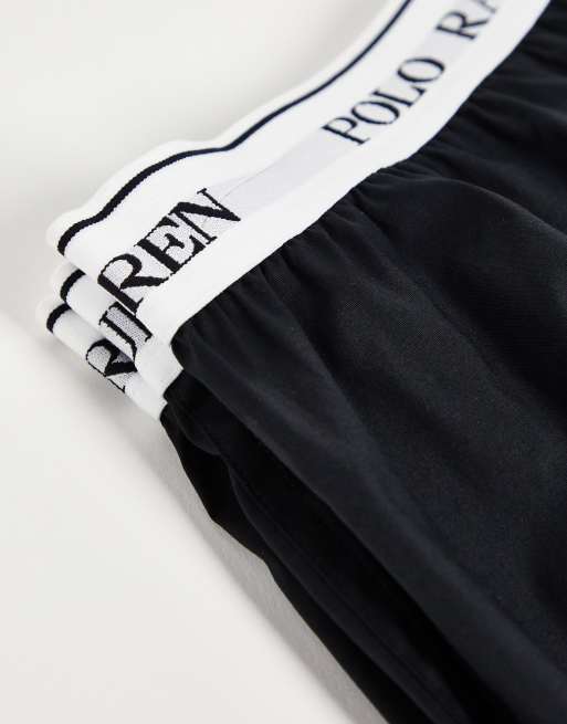 Polo Ralph Lauren – Gewebte Boxershorts in Schwarz mit Logobund im 3er-Pack, 2 von 4