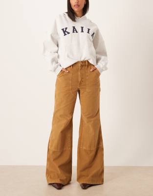 Polo Ralph Lauren - Gewebte Carpenter-Schlaghose in Beige-Brown