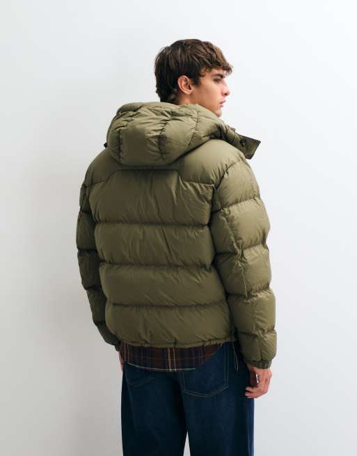 Polo Ralph Lauren gewebte Pufferjacke mit Kapuze in Beige, 5 von 5
