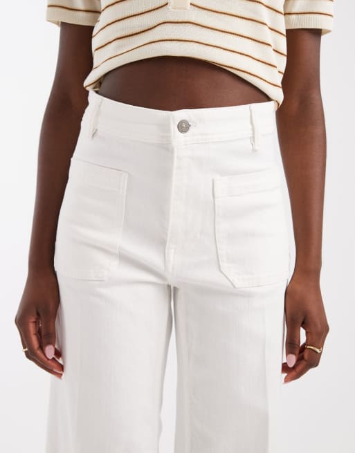 Polo Ralph Lauren - Geweven flared jeans in wit, 5 van 5