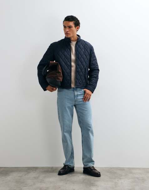 Polo Ralph Lauren giacca a vento trapuntata con logo icon in blu navy - view 1