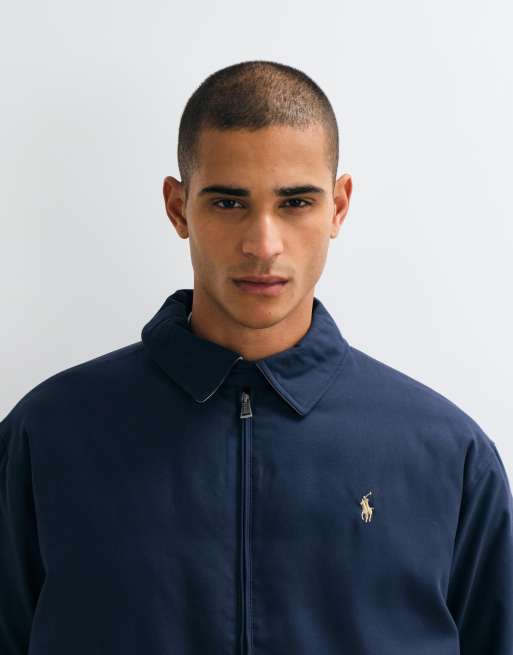 Polo Ralph Lauren giacca harrington trapuntata con logo icon in navy, 4 di 5