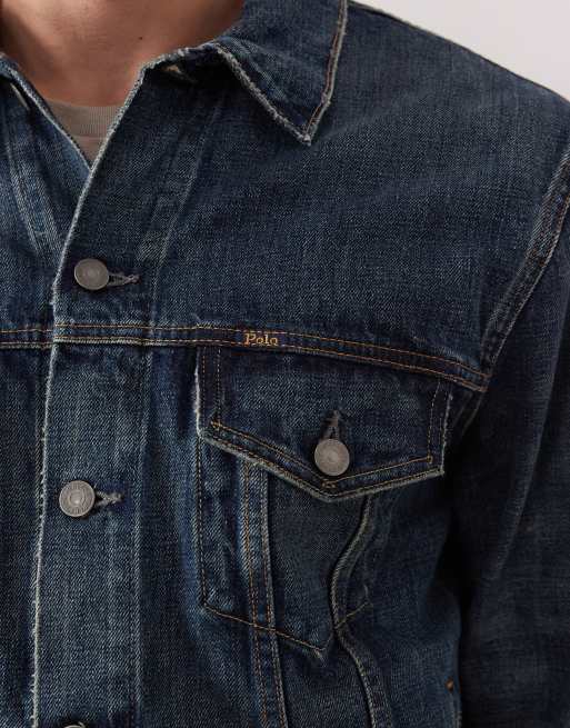 Polo Ralph Lauren - Giacca trucker di jeans lavaggio medio, 5 di 5