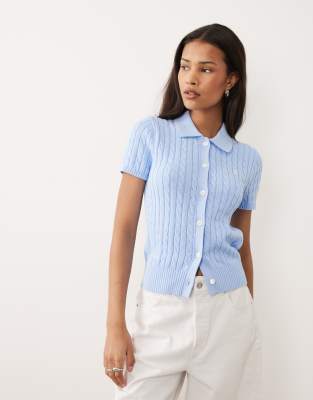 Polo - Gilet à manches courtes - Bleu pastel XS