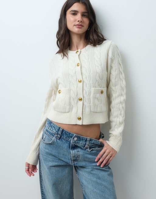 Polo Ralph Lauren gilet à poche avant en blanc cassé, 3 de 4