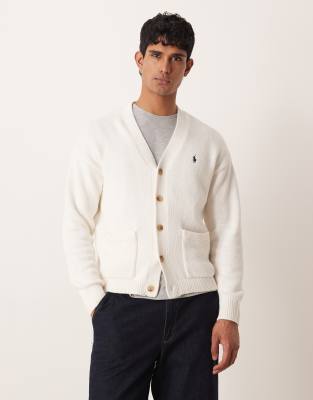 Polo Ralph Lauren - Gilet en maille à logo emblématique - Blanc