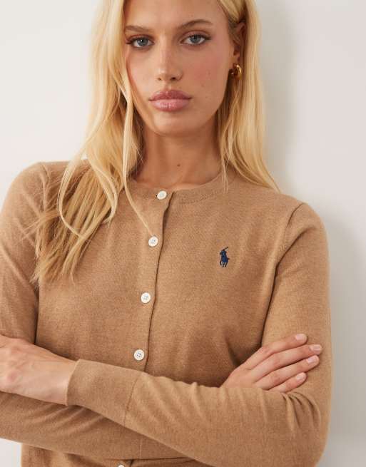 Polo Ralph Lauren - Gilet en maille fine à logo emblématique - Camel, 2 de 4