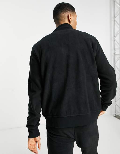 Polo Ralph Lauren gold icon logo full zip track jacket in black, 2 of 4