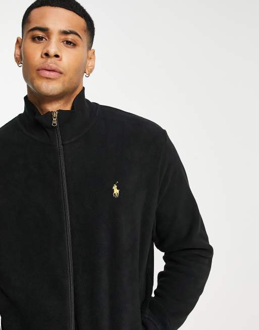 Black polo outlet zip up jacket