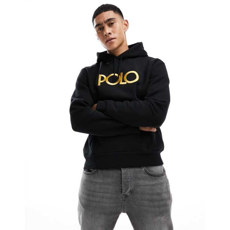 Black polo outlet hoodie