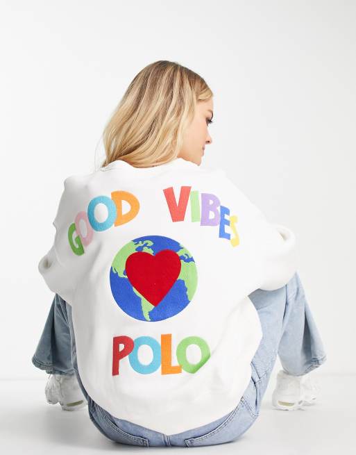 Polo Ralph Lauren – Good Vibes – Vit tröja 