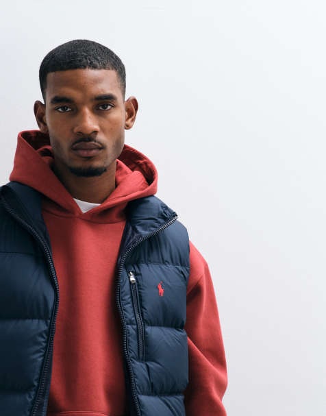 Polo Ralph Lauren Gorham gilet imbottito in piuma con logo icon in navy - view 1