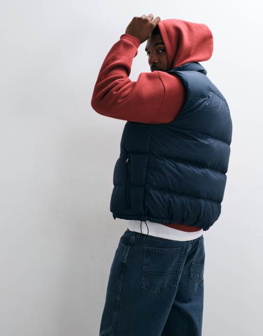 Polo Ralph Lauren Gorham gilet imbottito in piuma con logo icon in navy, 3 di 5