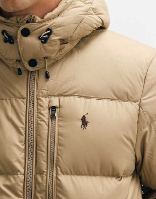 Polo Ralph Lauren Gorham icon-logo foret dunjakke i beige, 5 af 5