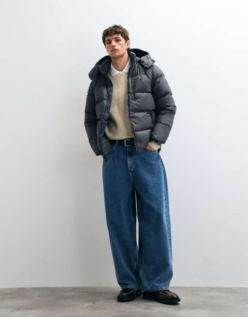 Polo Ralph Lauren Gorham icon logo gewatteerd donsjack in donkergrijs, 5 van 5