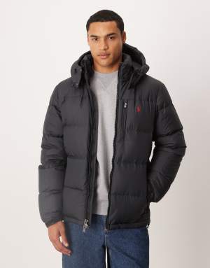 Polo Ralph Lauren Gorham icon logo insulated down puffer jacket in black