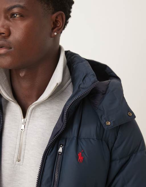 Polo Ralph Lauren Gorham icon logo insulated down puffer jacket in navy, 5 of 5