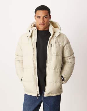 Polo Ralph Lauren Gorham icon logo insulated down puffer jacket in sand