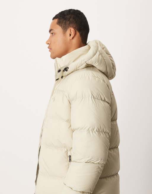 Polo Ralph Lauren Gorham icon logo insulated down puffer jacket in sand, 4 of 5