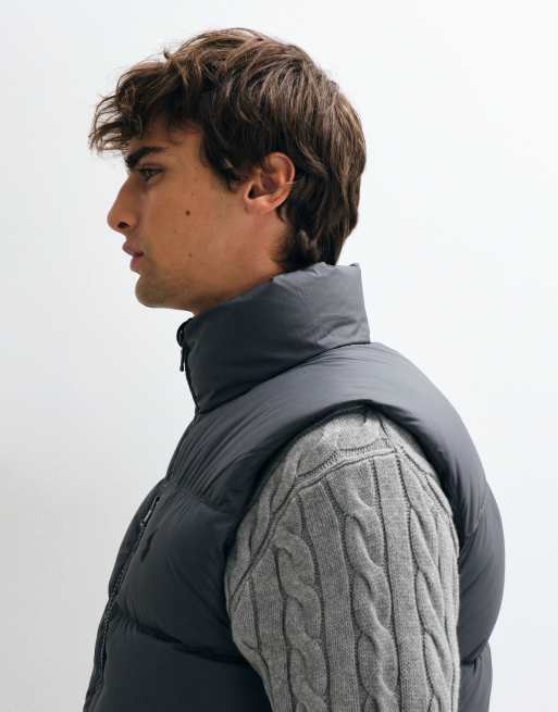 Polo Ralph Lauren Gorham Icon-Logo wattierte Daunenweste in Dunkelgrau, 4 von 5