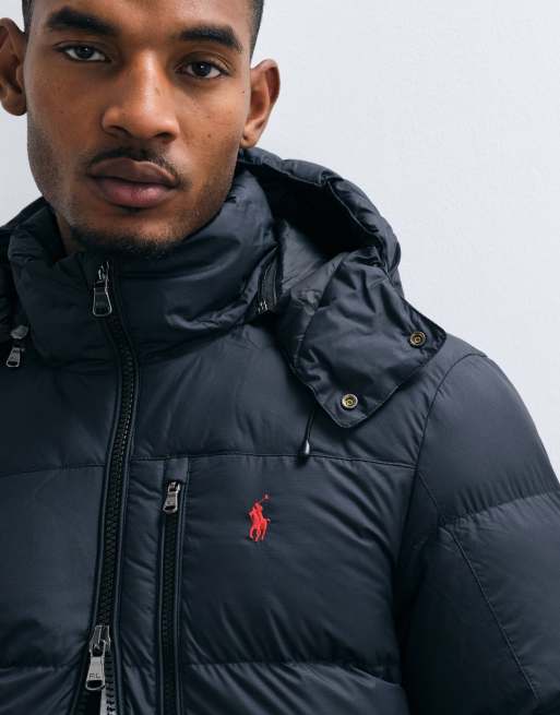 Polo Ralph Lauren - Gorham - Sort isoleret dynejakke i dun med ikonlogo, 2 af 5