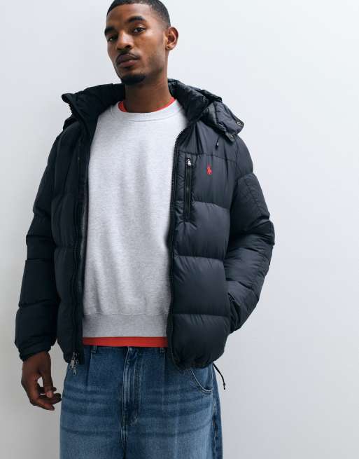 Polo Ralph Lauren - Gorham - Sort isoleret dynejakke i dun med ikonlogo, 5 af 5