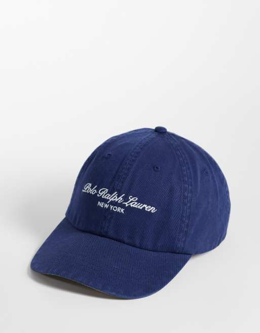 Polo Ralph Lauren - gorra con logotipo en script azul marino