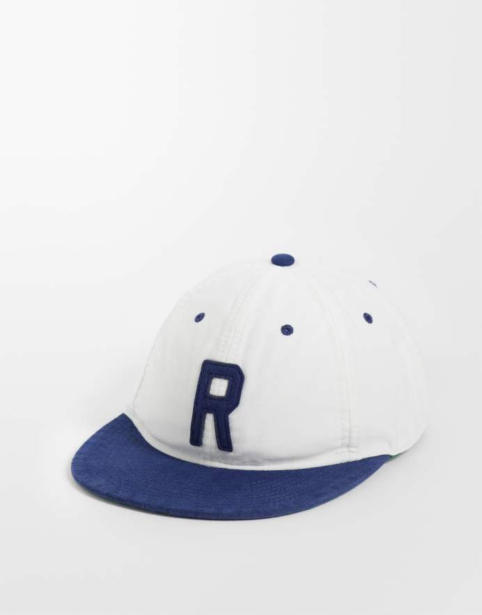 Polo Ralph Lauren Gorra de béisbol blanca con logo R azul marino