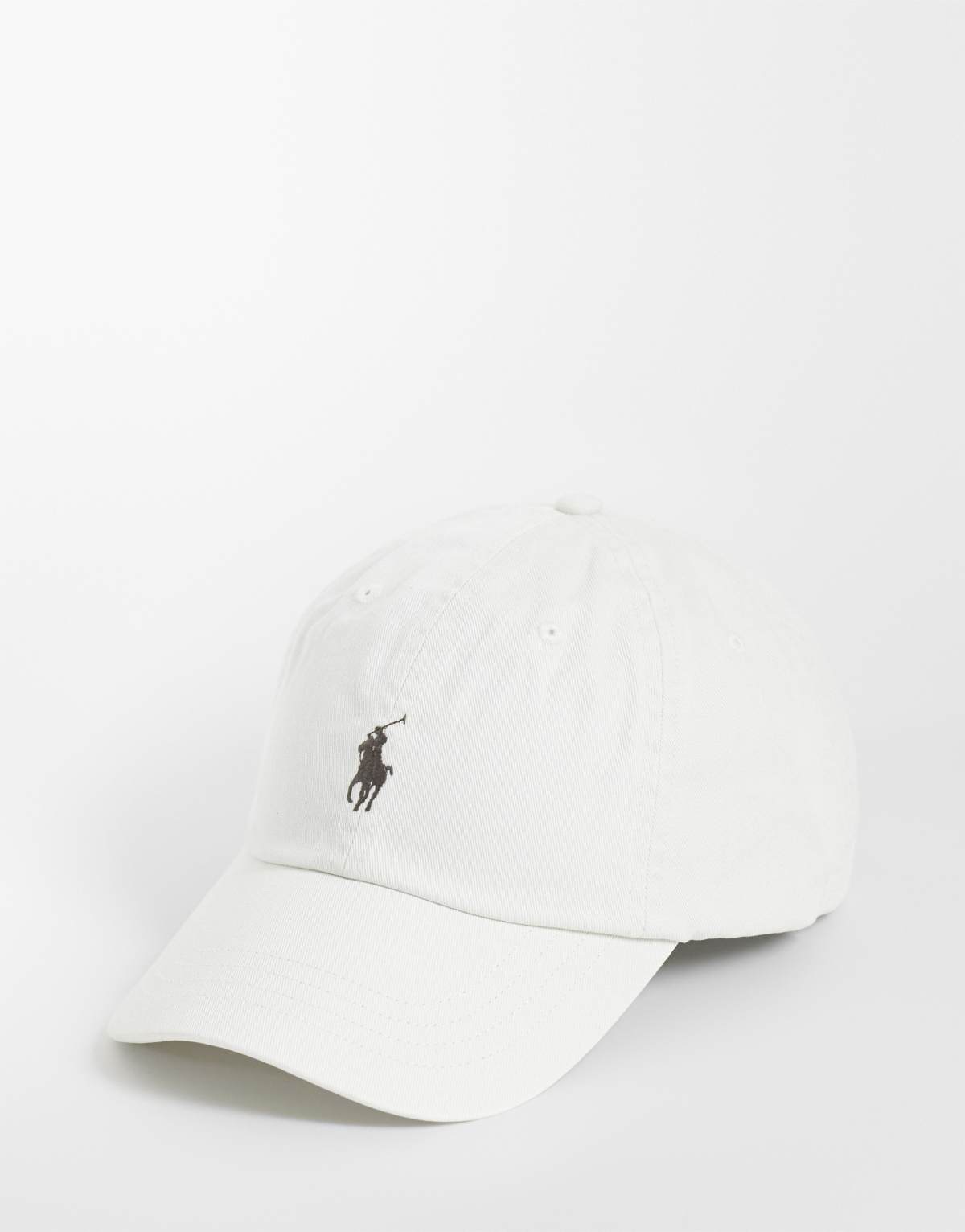 Polo Ralph Lauren Gorra de béisbol color piedra con logo de icono de sarga