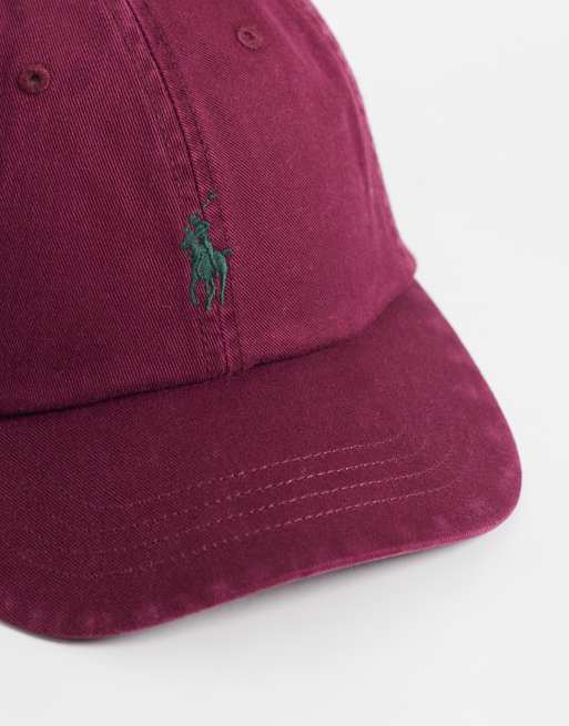 Polo Ralph Lauren - gorra de béisbol con logo icónico en burdeos, 2 de 3