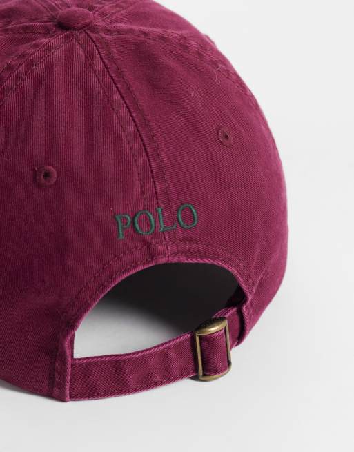Polo Ralph Lauren - gorra de béisbol con logo icónico en burdeos, 3 de 3