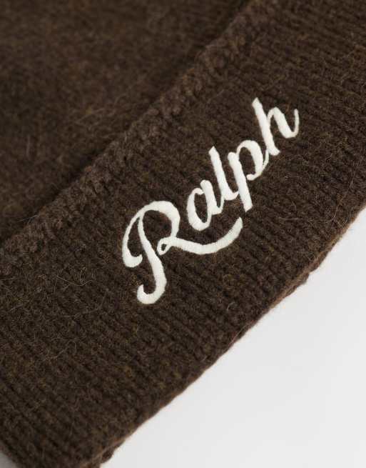 Polo Ralph Lauren gorro con logo grande en marrón, 2 de 3