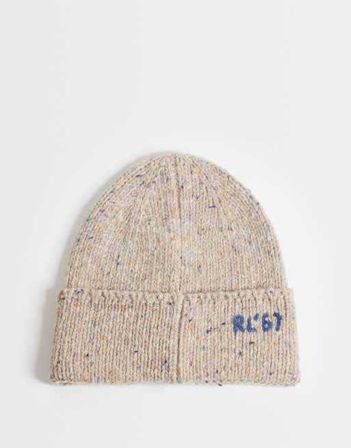 Polo Ralph Lauren gorro de punto con gran logo en gris, 3 de 3