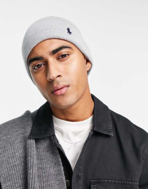 Polo Ralph Lauren - Grå bomuldshue med logo
