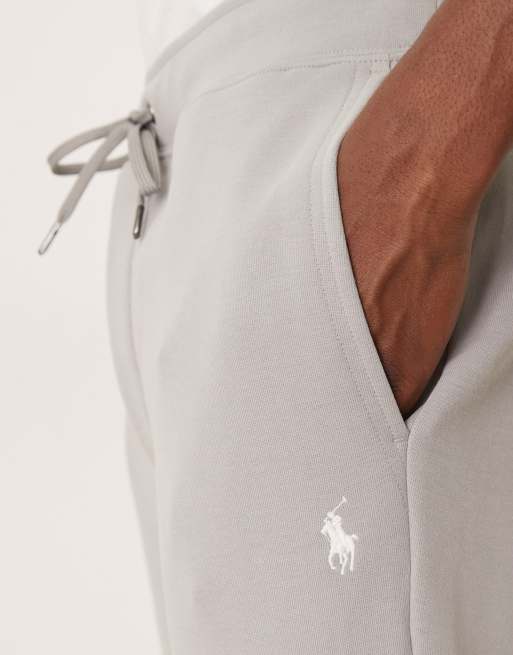 Polo Ralph Lauren – Grå, dubbelstickade mjukisbyxor med ikonlogga, 4 av 5