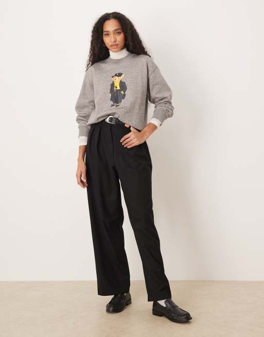 Polo Ralph Lauren – Grå sweatshirt med Holiday-Bear-tryck, 2 av 4